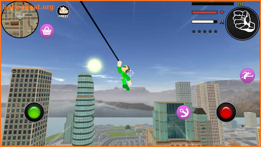 Green Stickman Rope Hero Gangstar Crime screenshot
