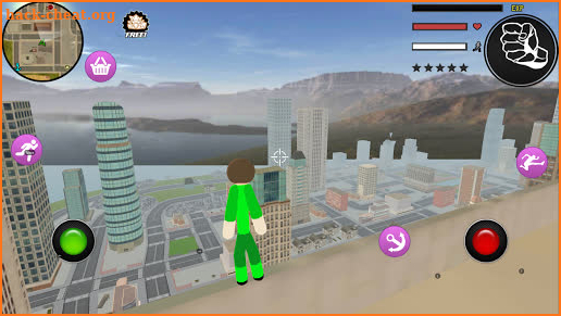 Green Stickman Rope Hero Gangstar Crime screenshot