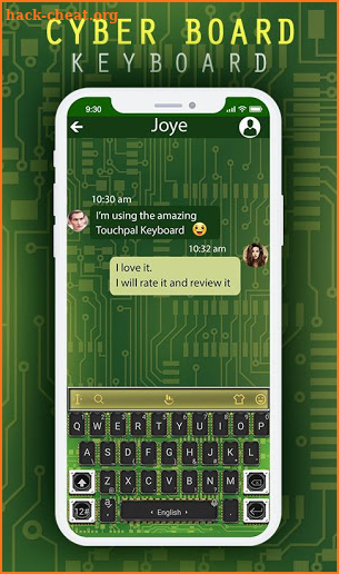 Green Tech Cyber Board Keyboard Theme screenshot