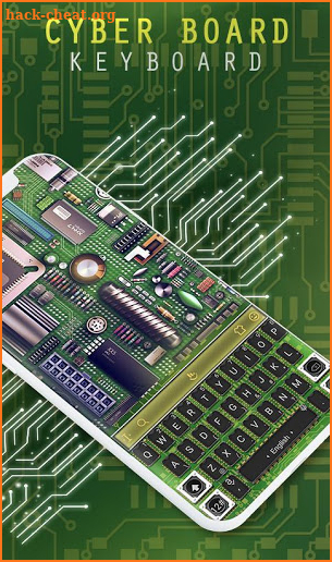 Green Tech Cyber Board Keyboard Theme screenshot