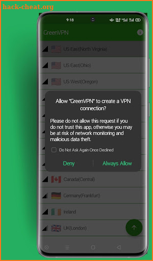 Green VPN - Free, Fast & Secure VPN screenshot