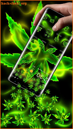Green Weed Rasta Gravity 3D Theme screenshot