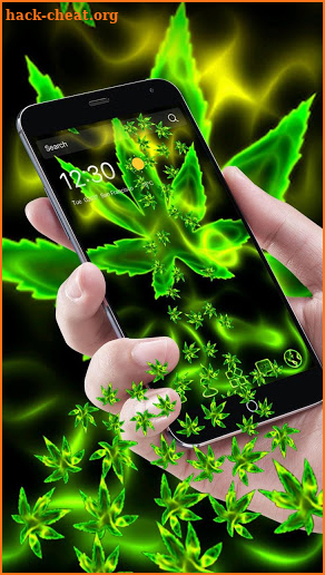 Green Weed Rasta Gravity 3D Theme screenshot