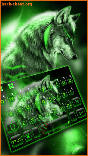 Green Wild Wolf Keyboard Theme screenshot