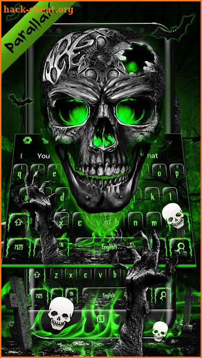 Green Zombie Skull Parallax keyboard screenshot