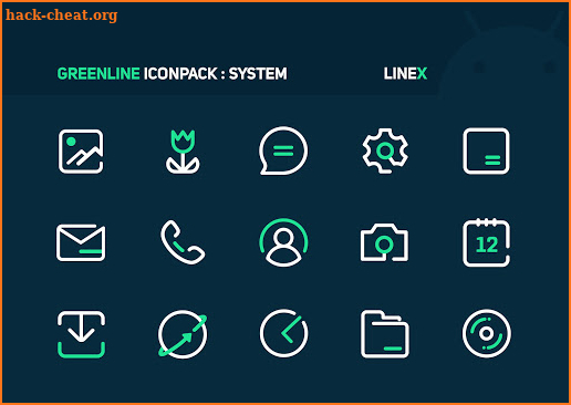 GreenLine Icon Pack : LineX screenshot