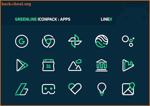 GreenLine Icon Pack : LineX screenshot