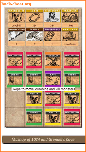 Grendel36 - 2048 Monster Tile Beowulf Puzzle Game screenshot