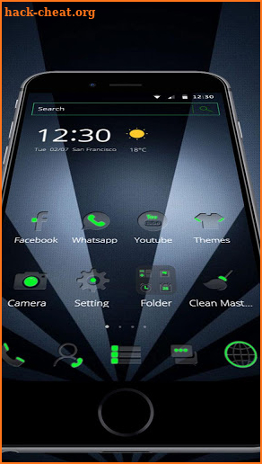 Grey Business Green Tech Theme screenshot