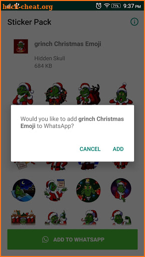 Grinch Christmas Sticker for WhatsApp screenshot