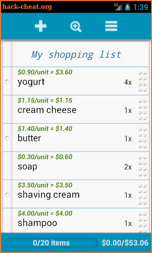 Grocery List Pro screenshot