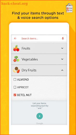 Grocery Shopping List Creator  - Listicle screenshot