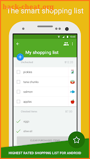 Grocery Shopping List - Listonic screenshot