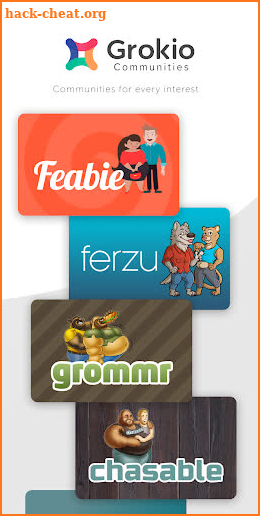 Grokio Communities: Grommr, Feabie, Chasabl, Ferzu screenshot