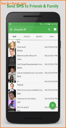 GrooVe IP VoIP Calls & Text screenshot