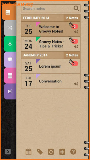 Groovy Notes - Personal Diary screenshot