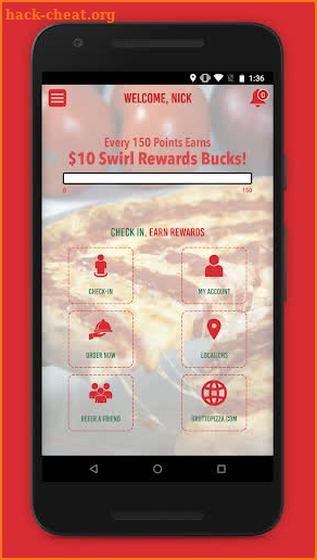 Grotto Pizza Swirl Rewards screenshot