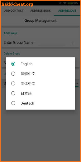 Group Up contact list screenshot