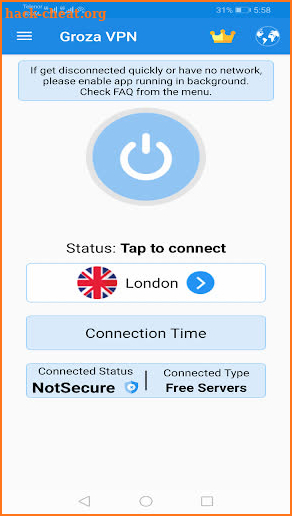 Groza Free VPN - Safe Private & Invisible screenshot