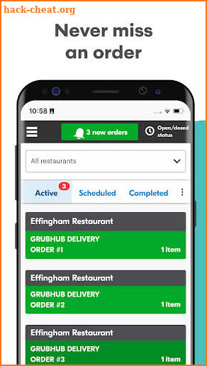 Grubhub for Restaurants screenshot