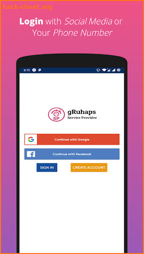 gRuhaps: Service Provider screenshot