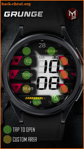 GRUNGE - Digital Watch face screenshot