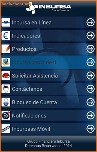 Grupo Financiero Inbursa screenshot