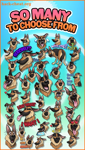 GSDmoji German Shepherd emojis screenshot