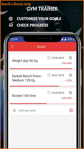 GT Gym Trainer mobile screenshot