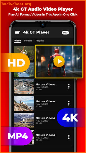 GT Video Player, Media player screenshot