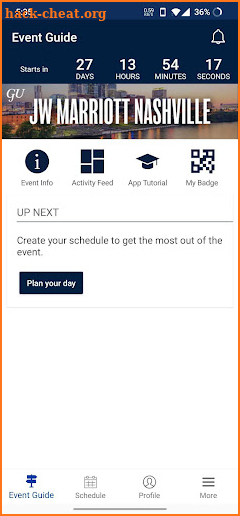 GU Alumni Events screenshot