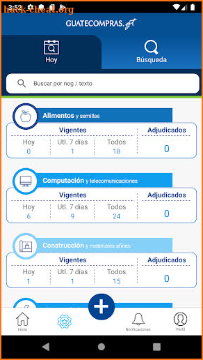 Guatecompras screenshot