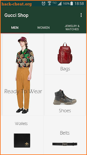 Gucci Products screenshot