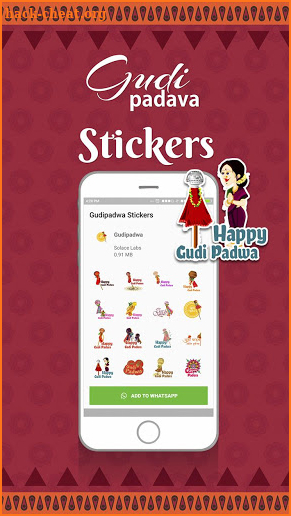 Gudi Padwa Stickers | गुडी पाडवा स्टिकर्स screenshot