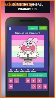 Guess Gumball Characters Game screenshot