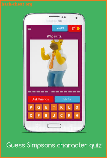 Guess The Simpsons character quiz screenshot