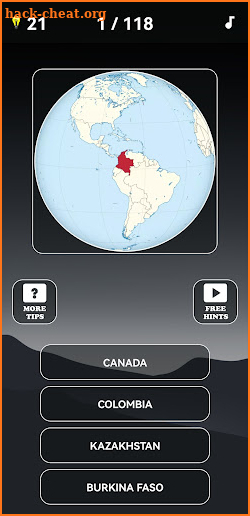 Guess the World Map Quiz screenshot