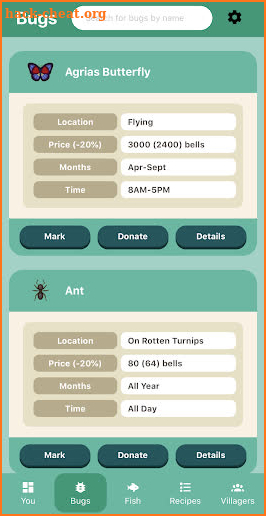 Guide for Animal Crossing New Horizons (ACNH) screenshot