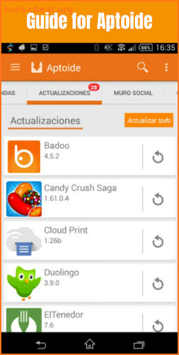 Guide for Aptoide apps screenshot