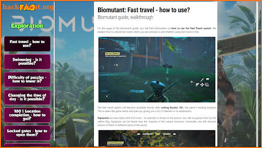 Guide for Biomutant Game Tips screenshot