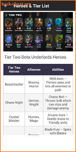 Guide For Dota Underlords screenshot