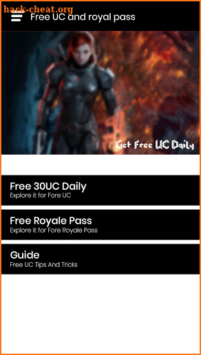Guide for free UC And Diamond With Royal Pass screenshot