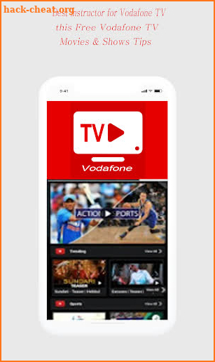 Guide for Free Vodafone TV Movies & Shows screenshot