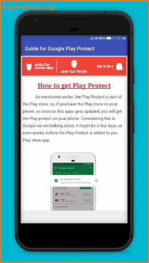 Guide for Google Play Protect screenshot