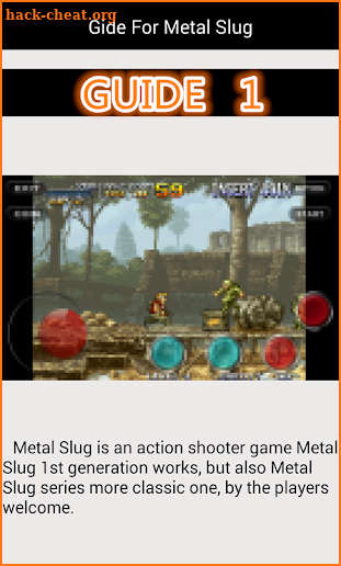 Guide For Metal Slug screenshot