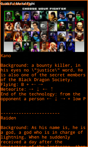 Guide For Mortal Fight screenshot