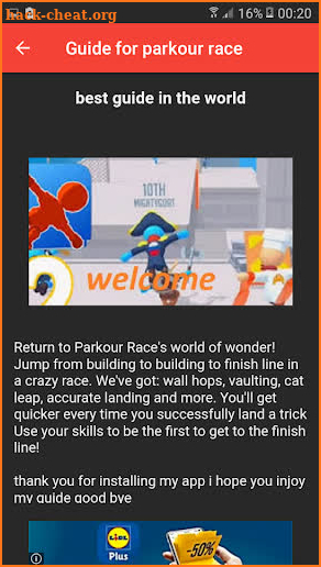 guide for parkour race freerun screenshot