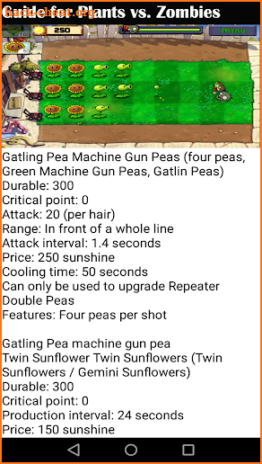 Guide for Plants vs. Zombies screenshot