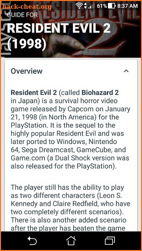 Guide for Resident Evil 2 screenshot