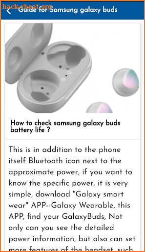 Guide for Samsung galaxy buds screenshot